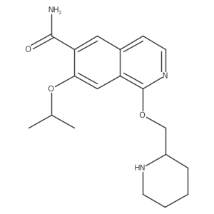 7-(1-Methylethoxy)-1-(2-piperidinylmethoxy)-6-isoquinolinecarboxamide Structure