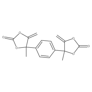 1,3-Dioxolan-2-one, 4,4'-(1,4-phenylene)bis[4-methyl-5-methylene-结构式