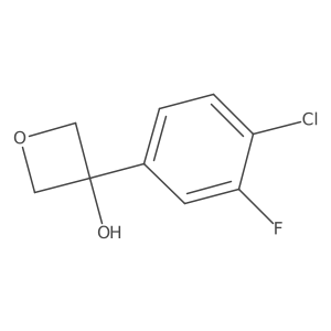 3-(4-Chloro-3-fluoro-phenyl)oxetan-3-ol结构式
