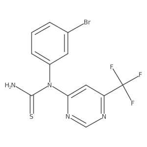 1-(3-Bromophenyl)-1-(6-(trifluoromethyl)pyrimidin-4-yl)thiourea Structure