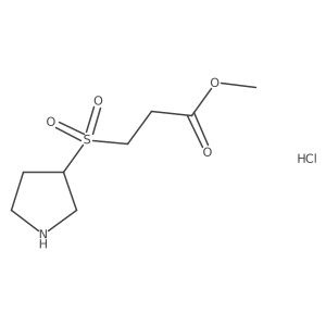 Methyl 3-(pyrrolidine-3-sulfonyl)propanoate hydrochloride结构式