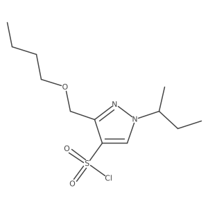 3-(butoxymethyl)-1-sec-butyl-1H-pyrazole-4-sulfonyl chloride Structure