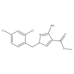 methyl 3-amino-1-(2,4-dichlorobenzyl)-1H-pyrazole-4-carboxylate结构式