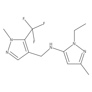 1-ethyl-3-methyl-N-{[1-methyl-5-(trifluoromethyl)-1H-pyrazol-4-yl]methyl}-1H-pyrazol-5-amine Structure
