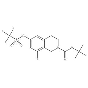 Tert-butyl 8-fluoro-6-(trifluoromethanesulfonyloxy)-1,2,3,4-tetrahydroisoquinoline-2-carboxylate Structure