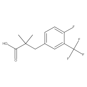 3-[4-Fluoro-3-(trifluoromethyl)phenyl]-2,2-dimethylpropanoic acid Structure