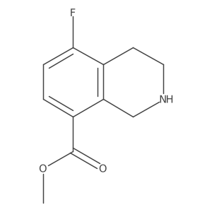 Methyl 5-fluoro-1,2,3,4-tetrahydroisoquinoline-8-carboxylate结构式