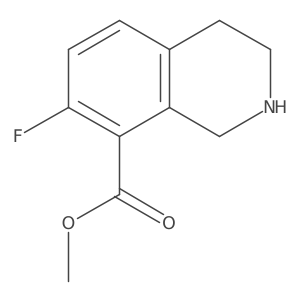 Methyl 7-fluoro-1,2,3,4-tetrahydroisoquinoline-8-carboxylate结构式