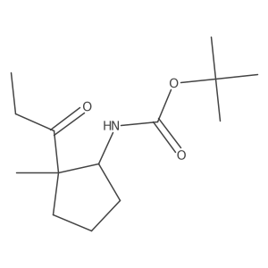 tert-butyl N-(2-methyl-2-propanoylcyclopentyl)carbamate结构式