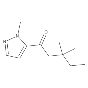 1-Pentanone, 3,3-dimethyl-1-(1-methyl-1H-pyrazol-5-yl)-结构式