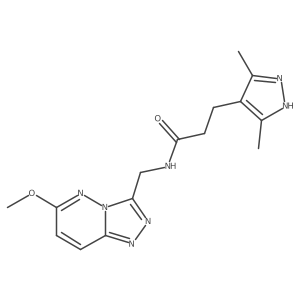 3-(3,5-dimethyl-1H-pyrazol-4-yl)-N-((6-methoxy-[1,2,4]triazolo[4,3-b]pyridazin-3-yl)methyl)propanamide Structure
