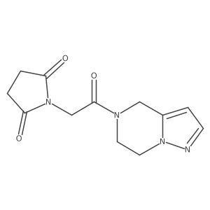 1-(2-(6,7-dihydropyrazolo[1,5-a]pyrazin-5(4H)-yl)-2-oxoethyl)pyrrolidine-2,5-dione Structure