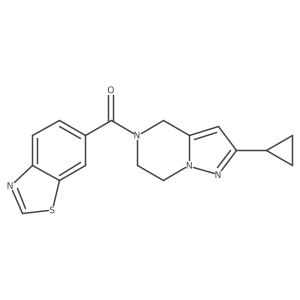 benzo[d]thiazol-6-yl(2-cyclopropyl-6,7-dihydropyrazolo[1,5-a]pyrazin-5(4H)-yl)methanone结构式