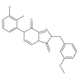 7-(3-chloro-2-methylphenyl)-2-(3-methoxybenzyl)-[1,2,4]triazolo[4,3-a]pyrazine-3,8(2H,7H)-dione Structure