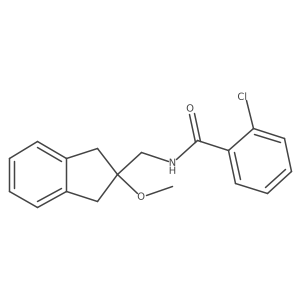 2-chloro-N-((2-methoxy-2,3-dihydro-1H-inden-2-yl)methyl)benzamide Structure