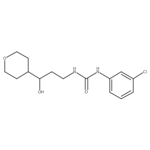 1-(3-chlorophenyl)-3-(3-hydroxy-3-(tetrahydro-2H-pyran-4-yl)propyl)urea结构式