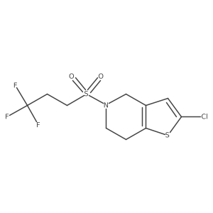 2-Chloro-5-((3,3,3-trifluoropropyl)sulfonyl)-4,5,6,7-tetrahydrothieno[3,2-c]pyridine Structure