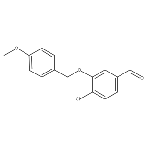 4-Chloro-3-[(4-methoxyphenyl)methoxy]benzaldehyde结构式