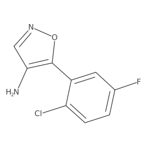5-(2-Chloro-5-fluorophenyl)-1,2-oxazol-4-amine结构式