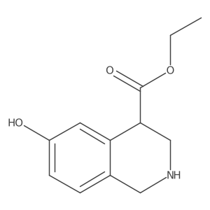 Ethyl 6-hydroxy-1,2,3,4-tetrahydroisoquinoline-4-carboxylate结构式