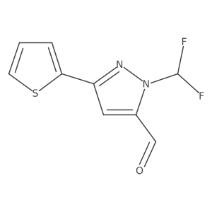 1-(difluoromethyl)-3-(thiophen-2-yl)-1H-pyrazole-5-carbaldehyde Structure