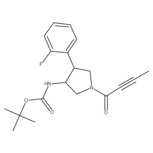 tert-butyl N-[(3S,4R)-1-(but-2-ynoyl)-4-(2-fluorophenyl)pyrrolidin-3-yl]carbamate Structure