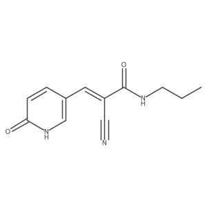 2-cyano-3-(6-hydroxypyridin-3-yl)-N-propylprop-2-enamide结构式
