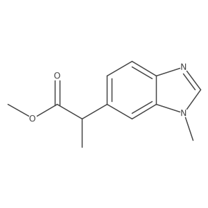 methyl 2-(1-methyl-1H-1,3-benzodiazol-6-yl)propanoate结构式