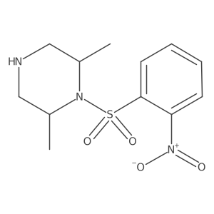 (2R,6S)-2,6-dimethyl-1-(2-nitrobenzenesulfonyl)piperazine结构式