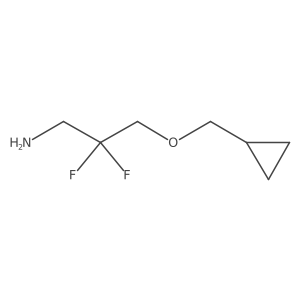 3-(Cyclopropylmethoxy)-2,2-difluoropropan-1-amine结构式