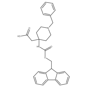 2-[1-benzyl-4-({[(9H-fluoren-9-yl)methoxy]carbonyl}amino)piperidin-4-yl]acetic acid Structure