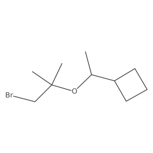 {1-[(1-Bromo-2-methylpropan-2-yl)oxy]ethyl}cyclobutane结构式