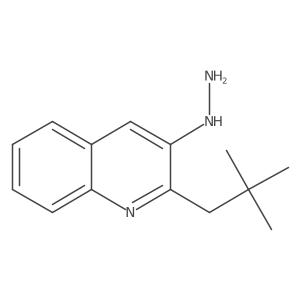 2-(2,2-Dimethylpropyl)-3-hydrazinylquinoline Structure
