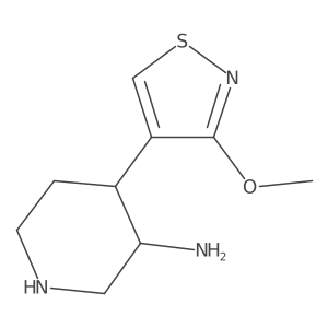 4-(3-Methoxy-1,2-thiazol-4-yl)piperidin-3-amine结构式