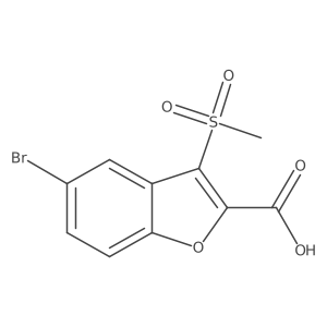 5-Bromo-3-methanesulfonyl-1-benzofuran-2-carboxylic acid结构式