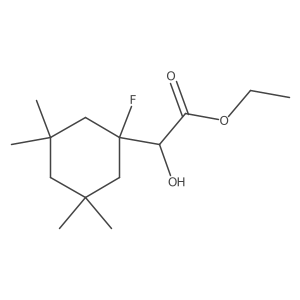 Ethyl 2-(1-fluoro-3,3,5,5-tetramethylcyclohexyl)-2-hydroxyacetate结构式