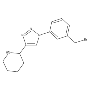 2-{1-[3-(bromomethyl)phenyl]-1H-1,2,3-triazol-4-yl}piperidine结构式