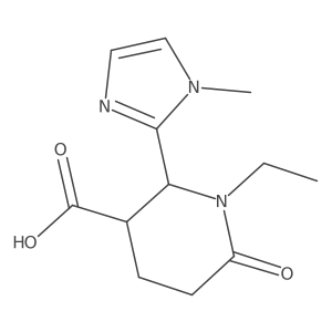 1-ethyl-2-(1-methyl-1H-imidazol-2-yl)-6-oxopiperidine-3-carboxylic acid结构式