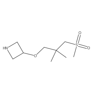 3-(3-Methanesulfonyl-2,2-dimethylpropoxy)azetidine结构式