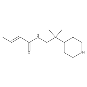 N-[2-methyl-2-(piperidin-4-yl)propyl]but-2-enamide结构式
