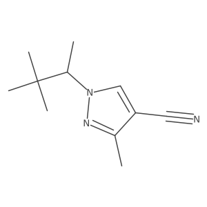 1-(3,3-dimethylbutan-2-yl)-3-methyl-1H-pyrazole-4-carbonitrile Structure