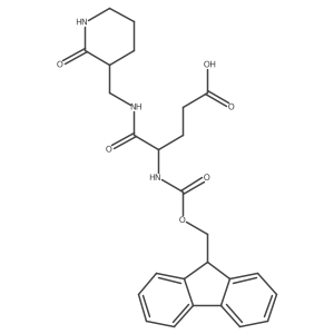 4-({[(9H-fluoren-9-yl)methoxy]carbonyl}amino)-4-{[(2-oxopiperidin-3-yl)methyl]carbamoyl}butanoic acid结构式