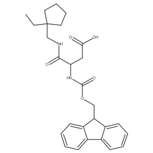 3-{[(1-ethylcyclopentyl)methyl]carbamoyl}-3-({[(9H-fluoren-9-yl)methoxy]carbonyl}amino)propanoic acid结构式