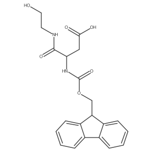 3-({[(9H-fluoren-9-yl)methoxy]carbonyl}amino)-3-[(2-hydroxyethyl)carbamoyl]propanoic acid结构式