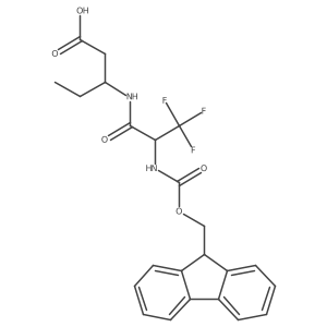 3-[2-({[(9H-fluoren-9-yl)methoxy]carbonyl}amino)-3,3,3-trifluoropropanamido]pentanoic acid Structure