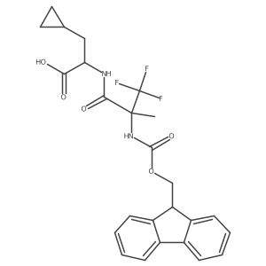 3-cyclopropyl-2-[2-({[(9H-fluoren-9-yl)methoxy]carbonyl}amino)-3,3,3-trifluoro-2-methylpropanamido]propanoic acid Structure