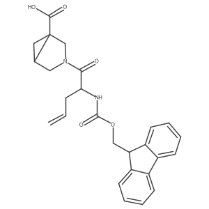 3-[2-({[(9H-fluoren-9-yl)methoxy]carbonyl}amino)pent-4-enoyl]-3-azabicyclo[3.1.0]hexane-1-carboxylic acid Structure