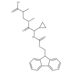 3-[2-cyclopropyl-2-({[(9H-fluoren-9-yl)methoxy]carbonyl}amino)-N-methylacetamido]-2-methylpropanoic acid Structure