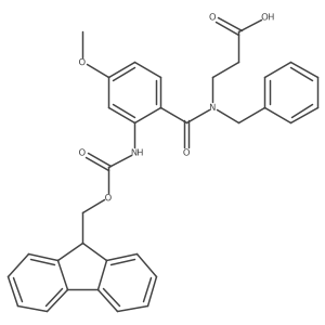 3-{N-benzyl-1-[2-({[(9H-fluoren-9-yl)methoxy]carbonyl}amino)-4-methoxyphenyl]formamido}propanoic acid Structure