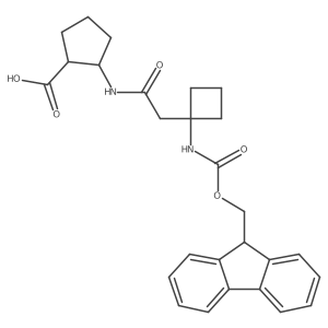2-{2-[1-({[(9H-fluoren-9-yl)methoxy]carbonyl}amino)cyclobutyl]acetamido}cyclopentane-1-carboxylic acid Structure